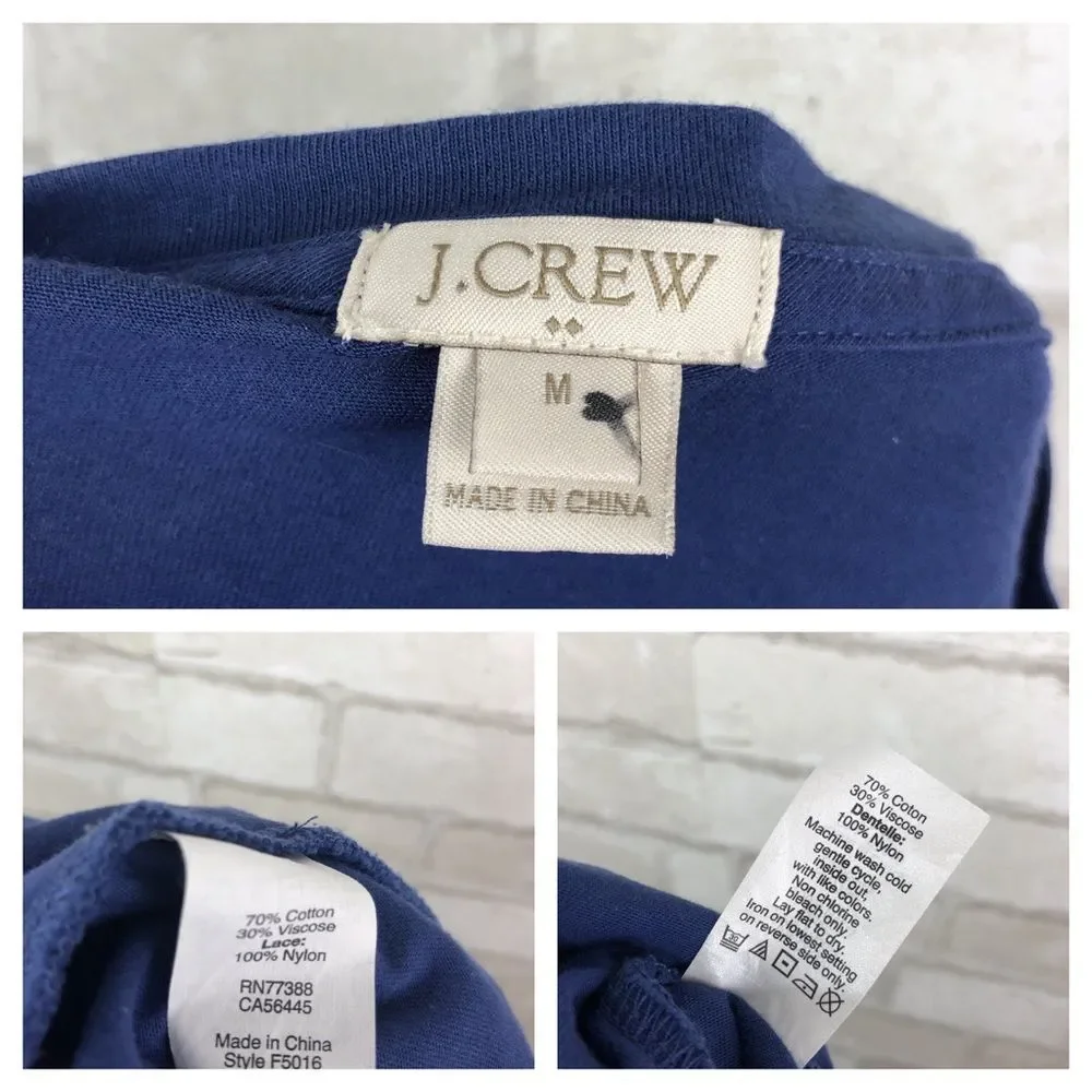 J. Crew Lace-front T-shirt Size M